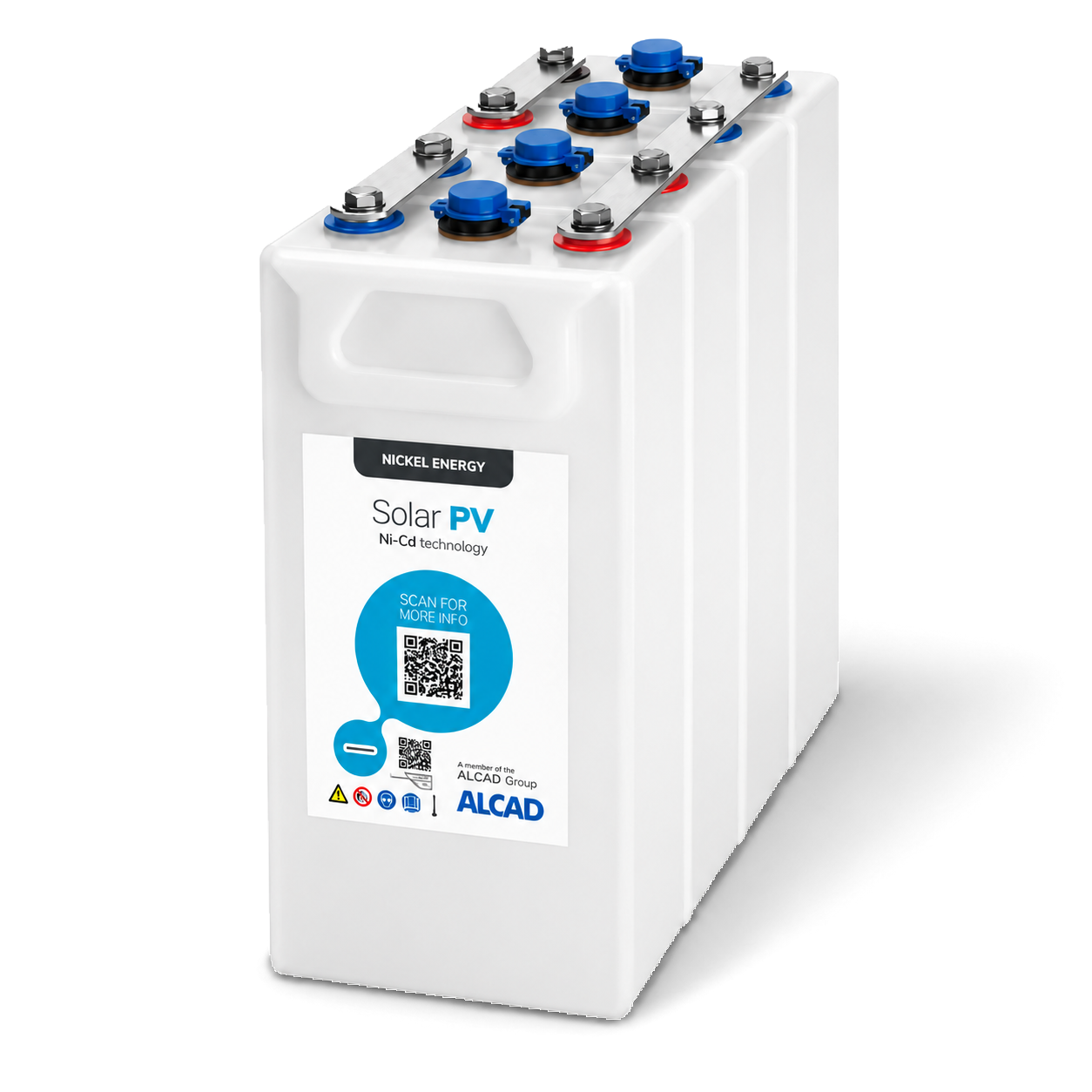 ALCAD Solar Serisi Ni-Cd Aküler
100–1830 Ah (C120) | 1,2 V DC / Hücre | Solar PV Serisi ürün görseli