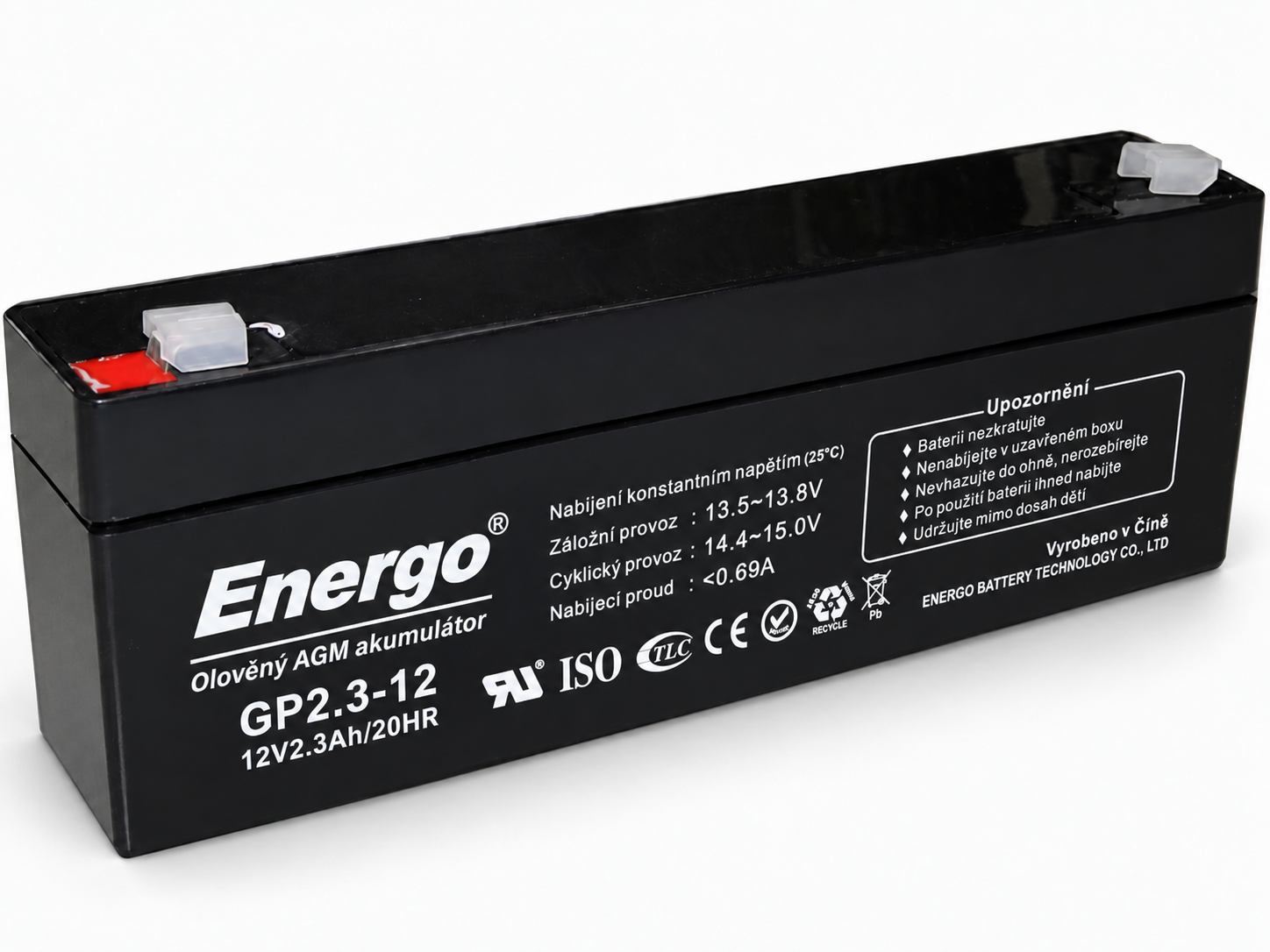 Energo GP2,3-12 
12V 2,3Ah 
Bakımsız VRLA Akü