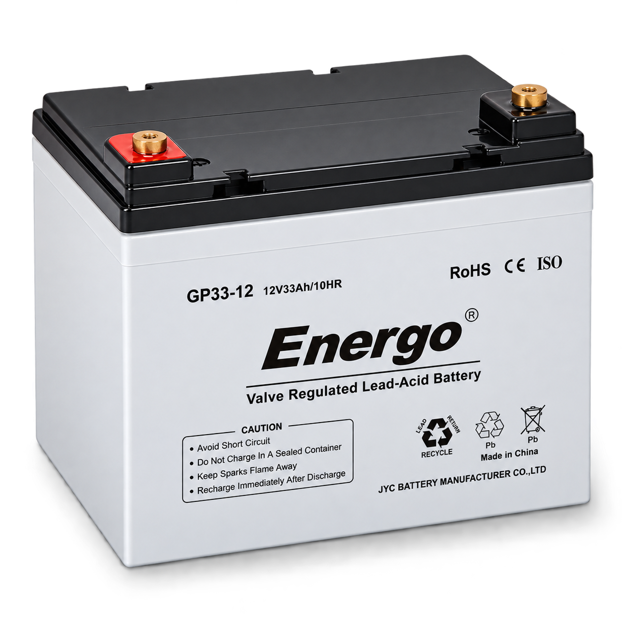 Energo GP33-12 
12V 33Ah 
Bakımsız VRLA Akü
